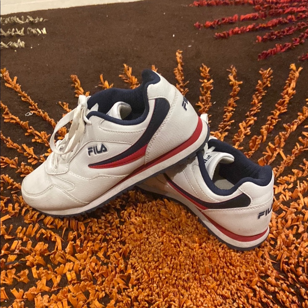 Fila White and Blue Chunky Sneakers